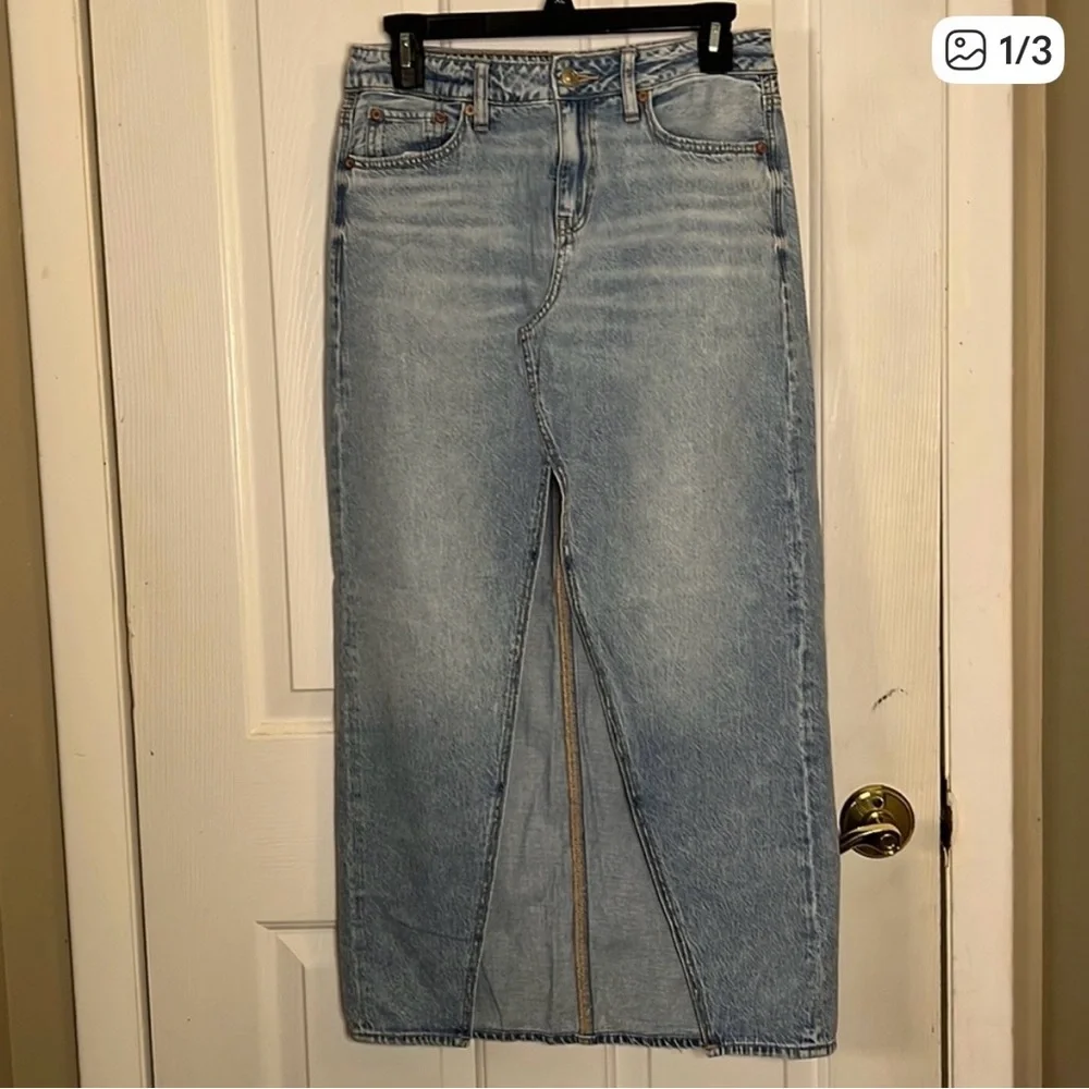 American Eagle Outfitters Light Blue Denim Skirt - Picture 11 of 14